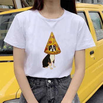 Luslos Harajuku Kawaii Shiba Corgi Ēst Kūka Smieklīgi Tee Krekls Sieviešu Streetwear 90s Gothic T Krekls Sievietēm, O-veida kakla Topi Baltā T-krekls