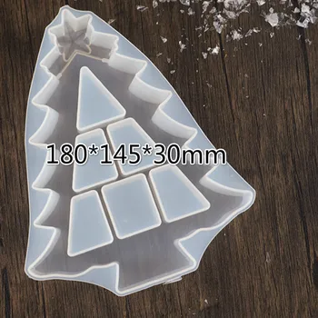 DIY epoksīda sveķu ziemassvētku eglīte uzglabāšanas kaste rotaslietas lodziņā silikona veidnes keramikas pieņemšanas pelējuma