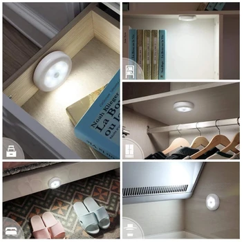 LED Gaismas, Kustības Sensors, Nakts Apgaismojums, Guļamistabai Dekoratīvās Sienas Lampa, Kāpņu Skapi, Dzīvojamā Istaba AAA Akumulatora Barošanu