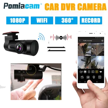 G6 Dash Kameras WIFI Automašīnas DVR 360 grādu Platleņķa Full HD 1080P Nakts Redzamības Auto DVR Dash Cam video ieraksts