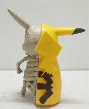 Pokemon Pikachu Attēls Smieklīgi Galvaskausa Pikachu PVC Rīcības Attēls Rotaļlietu 11cm AnimeToys Statuetes Pokemon Spēle Pikachu Rotaļlietu Modelis