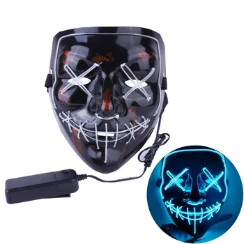 Cosplay Masku Halloween LED indikators iedegas, Puse Masku Festivāls Cosplay Kostīmu Smieklīgi Masku Masque Piederumi Halloween Masku