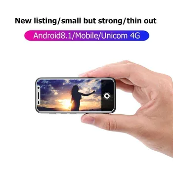Melrose 2019 Kabatas Mini Viedtālruni pirkstu Nospiedumu ID Ultrathin 3.4 Collu MTK Android 8.1 Play Veikalā Studentu Android Mobilais Tālrunis