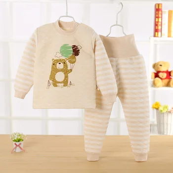 HEYFRIEND Lauva Ziemā Bērniem, Meiteņu, Zēnu Silts Kids Sleepwear Kokvilnas Pidžamas Komplekts Baby Bieza Apģērba Komplekti 1-4T