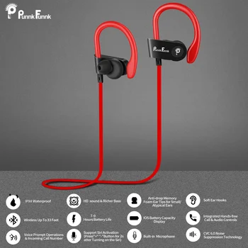 PunnkFunnk Bluetooth Austiņas Bezvadu Austiņas bluetooth 5.0 Sporta Trokšņu Slāpēšanas Dziļi Stereo earbuds/Mic, iphone, samsung