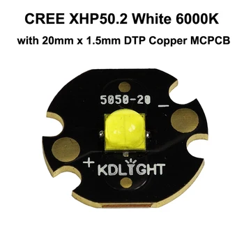 2019 Newset 3 V Cree XHP50.2 K2 2A Balta 6000K LED Avotu ar 16mm / 20mm DTP Vara MCPCB