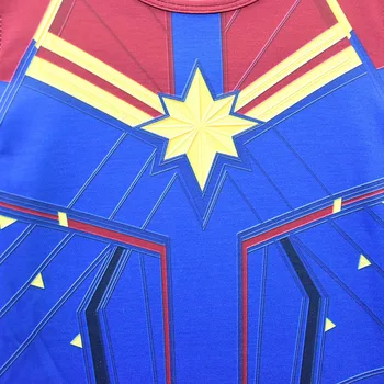 Bērniem Kapteinis Smieklīgi pidžamas Carol Danvers 2019 Superhero Halloween Kostīmi Zēniem, Meitenēm Pidžamas Cosplay Carol Danvers