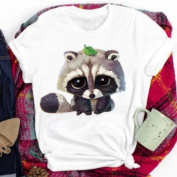 T-krekli, Sieviešu 2021 Kawaii Panda Smieklīgi Karikatūra Modes Tendence Drukāšanas Drēbes Grafiskais Tshirt Top Lady Drukāt Sieviešu Tee T-Krekls