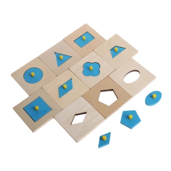 Montessori Formas Šķirošanas Puzzle Ģeometrija Valdes Izglītība Pirmsskolas Vecuma Bērniem, Rotaļlietas