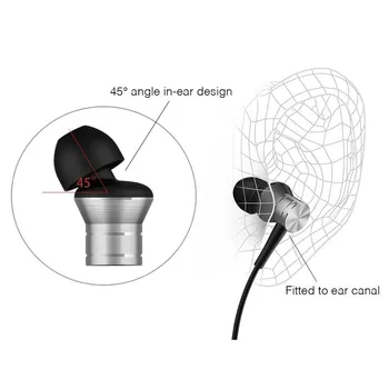 1MORE Virzuļa Fit In Ear Austiņas Alumīnija Sakausējuma Kevlar Šķiedras Aerospace Metāla Diafragmu ar Mikrofonu 45 grādu eartips