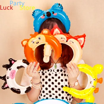 50gab Dzīvnieku Cosplay Hairband Balonu Trušu Auss Panda Karikatūra Modeli Matu Joslā, Baloni, Zēns, Meitene, Bērniem, Dzimšanas dienu Apdare