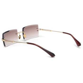 Peekaboo mazs taisnstūris saulesbrilles sievietēm bez apmales kvadrātveida saules brilles sievietēm 2019 vasaras stila sieviešu uv400 zaļa, brūna