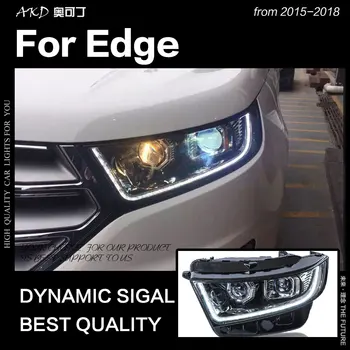 AKD Auto Stils Ford Edge Lukturi-2018 Jauno Edge LED priekšējo Lukturu dienas gaitas lukturi Hid Lukturi Angel Eye Bi Xenon Gaismu Aksesuāri