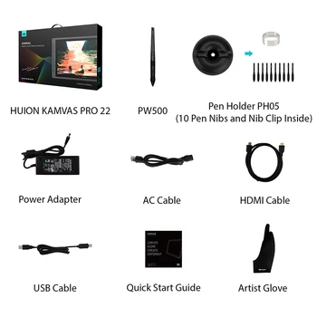 HUION Kamvas Pro 22 2018 Akumulators-bezmaksas Pen Tablet Monitors Tilt Atbalsta Grafikas Zīmēšanas Pildspalvas Displeja Monitors 8192 Līmenis