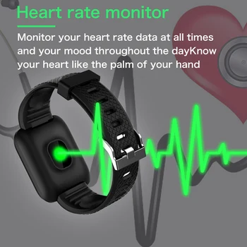 D13 Smart Watch Sievietēm, Vīriešiem, Bērniem, Sirds ritma Asins Spiediena Monitoru, 116Plus Ūdensizturīgs Sporta Smartwatch Skatīties Pulksteni, Android vai IOS