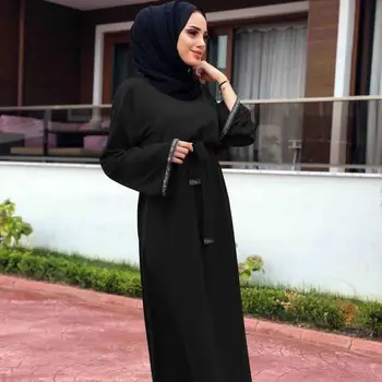 LR182 Elegants pieaugušo Musulmaņu tīru krāsu Abaya Arābu turku Singapūra Jilbab Dubaija Gara Kleita Musulmaņu Sieviešu Kleitas Islāma kleitu