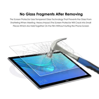 Par Huawei MediaPad M6 10.8 collu - 9H Planšetdatora Ekrāna Aizsargs, ar aizsargplēvi Anti pirkstu Nospiedumu Rūdīts Stikls