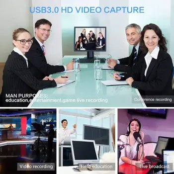 1080p Video Capture Karte, Ērts, Kompakts, HDMI, USB 2.0 60fps Spēli Capture Karte Ieraksta Tiešraidi Grabber