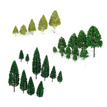 3-16cm Modeli Koku Mežs, Augu Veidošanas Piederumi HO O Mēroga Vilcienu Dzelzceļa Dzelzceļa Dekorācijas, Diorāma, vai Izkārtojumu, iepakojumā 27