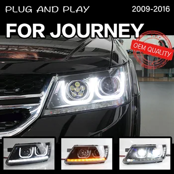 Car Styling, lai Dodge Journey Fiat 2009-Galvas lampas LED Braucienu priekšējo Lukturu LED Dual Projektoru Lukturi Nomaiņa