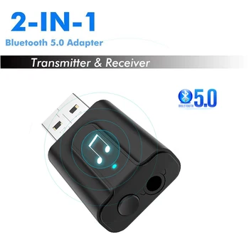 Bezvadu Adapteri, Bluetooth 5.0 Audio Uztvērējs, Raidītājs, Mini USB, 3,5 mm Jack Stereo Bluetooth, AUX RCA TV PC Auto