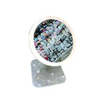 LED Diamond Darbvirsmas Aplauzums Spogulis Gaismas Touch Screen Selfie Lampu Regulēšana Bright Beauty Iedomība Apgaismots Spogulis Meitenes Dāvanas