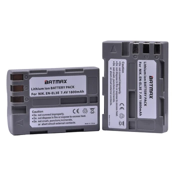 Batmax EN-EL3e LV EL3e Akumulators +LCD Duālais Lādētājs ar C Tipa Ostu Nikon 30 D50 D70 D70S D90 D80 D100 D300 D200