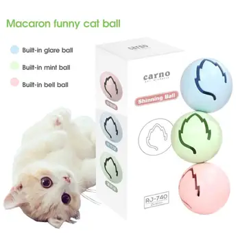 Funny Kaķis Rotaļlietas Kaķu Mētru Bumbu Kaķis Elektriskā Mirdzumu Bumbu Kaķis Bell Bumbu Interaktīvās Kaķu Apmācību, Rotaļlietām, Kaķu Lāzera Gaismas Bumbu Rotaļlietas Pet