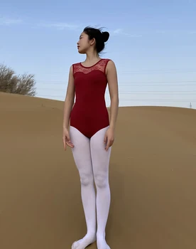 Baleta Leotards Pieaugušo 2021 Jaunas Ielidošanas Mežģīņu Piedurknēm Prakses Baleta Deju Kostīms Sieviešu Vingrošana Leotard Deju Coverall