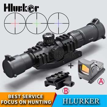 Hlurker Taktiskās 1.5-4x30 Medību Optisko Redzes Šautene Jomu Redzes RMR Regulējams Red Dot darbības Joma Smērēšanās Jomu Šautene