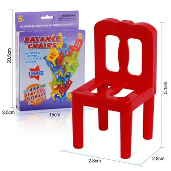 18pcs Līdzsvaru Krēsli galda Spēles Bērniem Izglītības Līdzsvaru Kraušanas Krēsli, Rotaļlietas Bērniem, Galda, Mīklu Balansēšanas Mācību Rotaļlietas