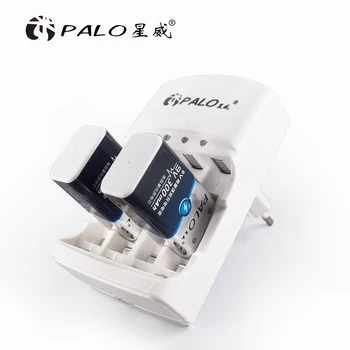 PALO 9V li-ion Akumulators 9 v litija akumulatoru Multimetrs Mikrofons Rotaļlieta, Tālvadības pults KTV izmantot baterijas, lādētājs