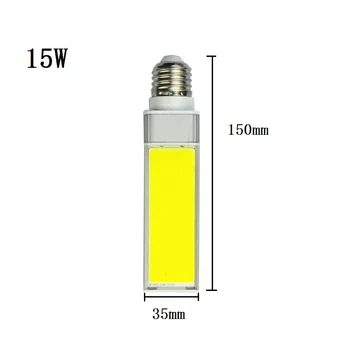 LED Spuldzes E27 G24 Kukurūzas 10W Lampa 15W, 20W COB Balts Silti Balts Uzmanības 180 Grādu AC85-265V Horizontālā Plug Gaismas Lampada 5gab