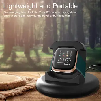 Par Fitbit Versa 3 Smart Skatīties Uzlādes Doks 1m/3.3 pēdas Kabeļu Portatīvo Smart Skatīties Lādētāja Adapteris Fitbit Sajūta