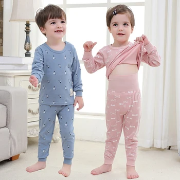 Rudens Ziemas Bērnu Pidžamas Komplekti Bērnu Meitene Drēbes Zēnu Pidžamas Meitenēm Pijamas Bērnu Sleepwear Bērnu ar garām Piedurknēm T-krekls+Bikses