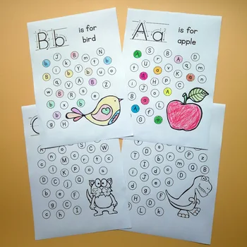Alfabēts Darblapas 26 Burti No-A-līdz-Z Prakses Grāmata Pirmsskolas angļu valodas Mājasdarbu Burtnīca krāsošana alfabēta grāmatas bērniem