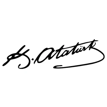 7.5*25cm Turcija Mustafa Kemal Ataturk paraksts auto uzlīmes, funny motociklu uzlīmes