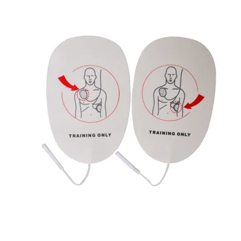 1Pair Jaunu Pieaugušo AED Mācību Defibrilācijas Elektrodu Veicot Plāksteris Pieaugušo AED Traing Self Adhesive Par Pirmo Palīdzību