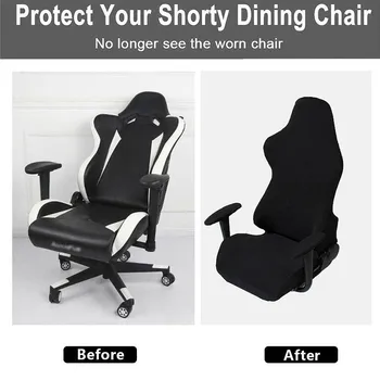 Krēsla Pārsegs Spēļu zāle, e-Sports Grozāmos Krēslu Slipcover ar Roku balstu Segtu Labākās Cenas