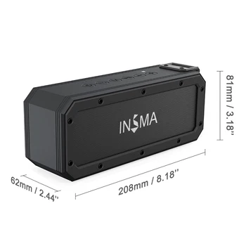INSMA S400 PLUS 40W bluetooth Skaļruņa NFC Portatīvie Skaļruņi IPX7 Ūdensizturīgs Subwoofer, Āra TWS Boombox Bezvadu Skaļruņi