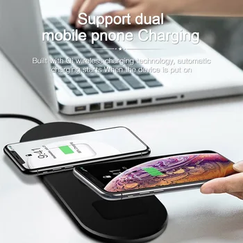 3 In 1 Qi Bezvadu Lādētājs IPhone 12 Samsung Ātru Bezvadu Lādēšanas Paliktņa Stāv Apple Skatīties 5 4 3 Airpods Chargepad