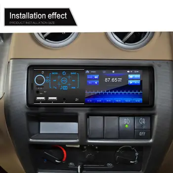 1Din Auto Radio Stereo MP5 Atskaņotājs Multivides Atskaņotājs Atbalsta USB, AUX, FM BT Stūres, Tālvadības pults Ar Atpakaļgaitas Kamera