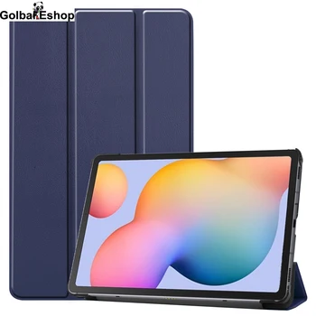 Magnētiskā Tablet Case for Samsung Galaxy Tab S6 Lite 10.4 2020. gadam PU Ādas Stāvēt Vāciņu Galaxy Tab S6 Dāvanu Rūdīta Stikla Plēves