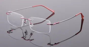 Eyesilove 10pcs/daudz unisex bez apmales optisko briļļu rāmji vīriešu un sieviešu atmiņas titāna brilles recepšu daudz krāsas
