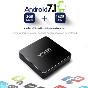 Vmade 2020. gadam tv kastē android 7.1 lodziņā Amlogic S905W Quad Core 2GB 16GB android tv box atbalsta youtube, google atskaņotāja smart box