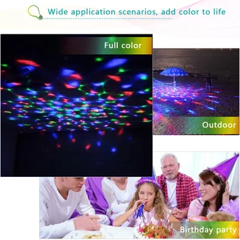 RGB Strobe LED Spuldzes Multi Mainīt Krāsu E27 Auto Rotācijas Lampas Kristāla Skatuves Gaismas Disco Dzimšanas dienas svinībām Klubā Bar Puse Gaismas