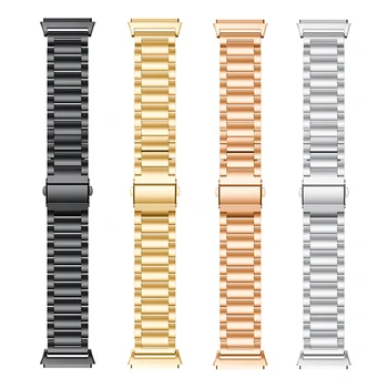 Skatīties Siksnu Fitbit Jonu Datumi Classic Nerūsējošā Tērauda Metāla Rezerves Siksna Ar Metāla Sprādzes Aizdare Smart Watch Band