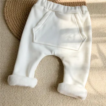 Rudens un ziemas bērnu brīvs bikses plus samta bieza siltas bikses toddler stulpiņi bērnu bikses