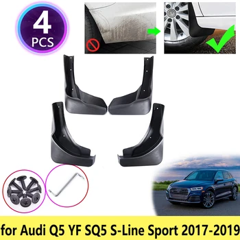 4 GAB. Audi Q5 YF SQ5 S-Line Sporta 2017 2018 2019 Dubļusargi Mudflaps Spārna Sargi Šļakatu Dubļu Sargi, Aizmugurējā Riteņa Piederumi