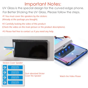 Mocolo Atslēgt Xiaomi 10 Ekrāna Aizsargs, lai Xiaomi Mi, Ņemiet vērā, 10 Lite Izliektas UV Rūdīta Stikla Xiaomi Mi 10 Pro Full Līme Filmu